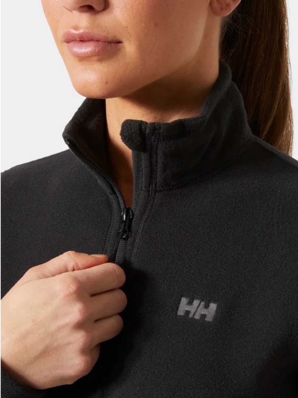 Helly Hansen Black Teddy Fleece Quarter-Zip Jacket